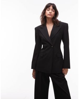 ASOS Cinch High Break Point Blazer - Black