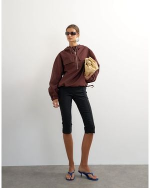 TOPSHOP Organza Bomber - Brown