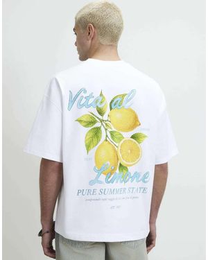 River Island Cotton Vita Limone T-Shirt - White