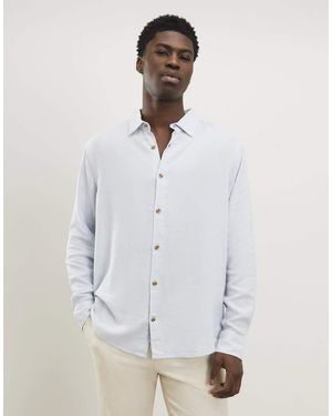 River Island Regular Fit Linen Blend Shirt - White