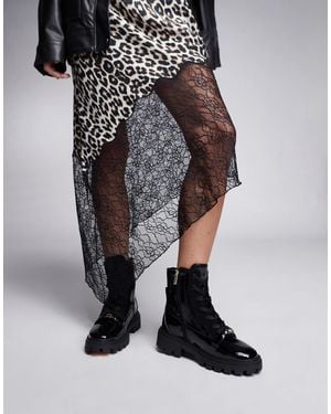 River Island – geschnürte ankle-boots - Schwarz