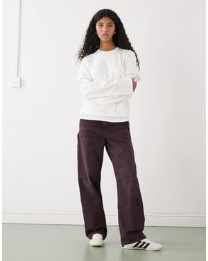 Weekday Double Layer Long Sleeve Top - White