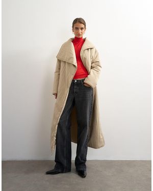 TOPSHOP Oversize-pufferjacke mit stehkragen und longline-schnitt - Mehrfarbig