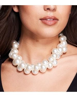 Kaiia Collar Plateado Grueso De Perlas Exclusivo De - Neutro