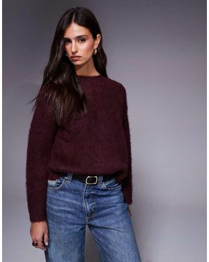 River Island Premium Alpaca-blend Knit Jumper - Purple