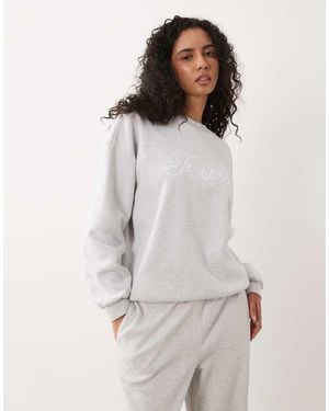 4th & Reckless Cotton 'fourth' Loopback Front Graphic Sweatshirt - Grey