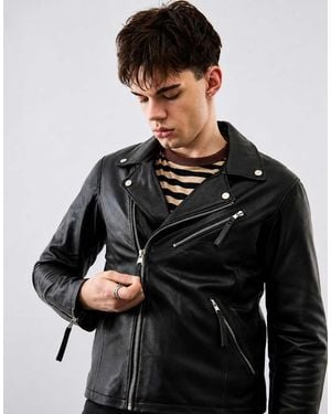 Bolongaro Trevor Real Leather Arlo Biker - Black