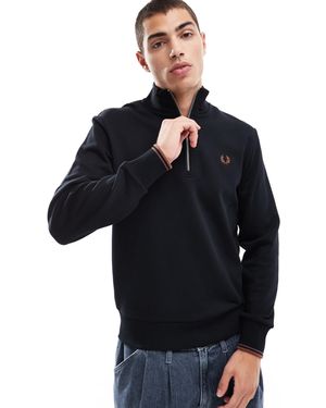 Fred Perry Half Zip Sweatshirt - Blue