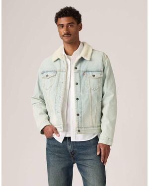 Levi's Corduroy Type Iii Sherpa Trucker Jacket - Natural
