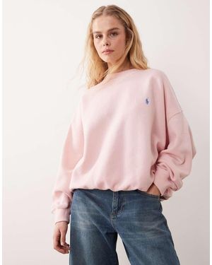 Polo Ralph Lauren Knitted Half Zip Up Sweatshirt - Pink