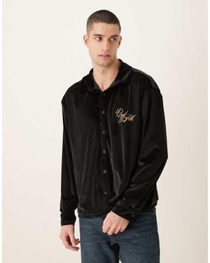 ASOS Long Sleeve Relaxed Boxy Shirt - Black