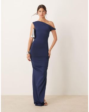 New Look New Look Slinky One Shoulder Maxi Dress - Blue
