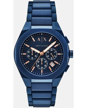 ARMANI EXCHANGE – sync – herren-quarz-chronograph aus em edelstahl - Blau
