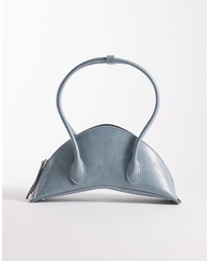 ASOS – strukturierte croissant-clutch - Blau