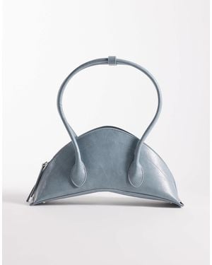 ASOS Structured Croissant Clutch Bag - Blue