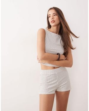 The Frolic Exclusive Jersey Mini Shorts Co-ord - Brown