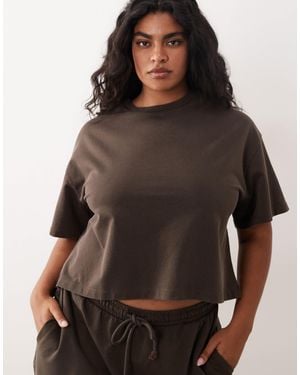 Noisy May Short Sleeve Jersey Tee - Brown