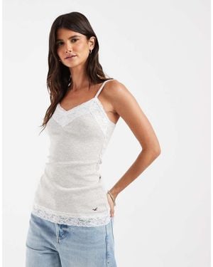 Hollister Lace Trim Cami Top - White
