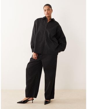 ASOS Asos Design Curve Pull On Hotfix Pants Co-Ord - Black