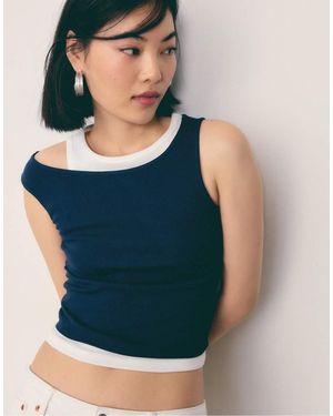 Stradivarius Double Layer T-shirt - Blue