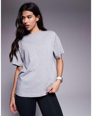 4505 Icon Heavyweight Cotton Oversized T-shirt With Quick Dry Finish - Grey