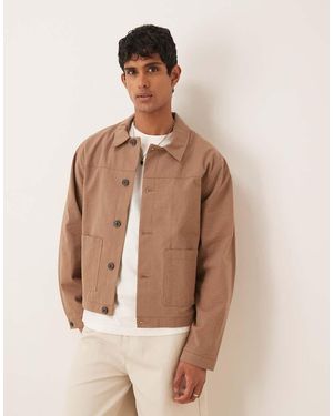 ASOS Smart Co-ord Harrington Jacket - Natural