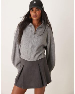 Miss Selfridge Gilet zippé avec col - pâle doux - Gris