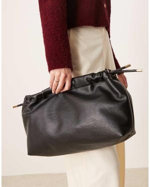 ASOS Bolso Clutch Con Parte Superior Fruncida Y Lazadas Trenzadas De - Rojo