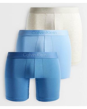 Calvin Klein Ultra Soft Modal 3 Pack Boxer Briefs - Blue