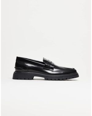 Noak Mocasines Negros Clásicos De Cuero Elaborados En Portugal De