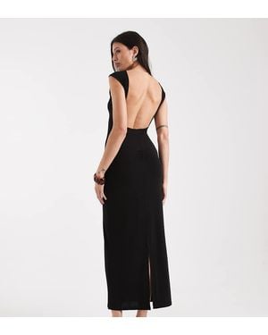 Noisy May Ruche Detail Blackless Midaxi Dress