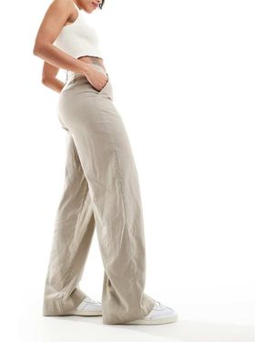 JJXX Linen Blend High Waisted Tailored Trouser - White