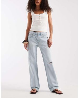 Gap Relaxed Straight Leg Jeans - Blue