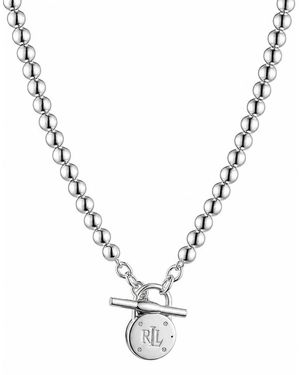 Lauren Ralph Lauren Jewellery Lauren By Ralph Lauren Jewellery Sterling Padlock Beaded Necklace - Metallic