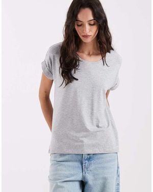 ONLY Soft Round Neck T-shirt - Grey