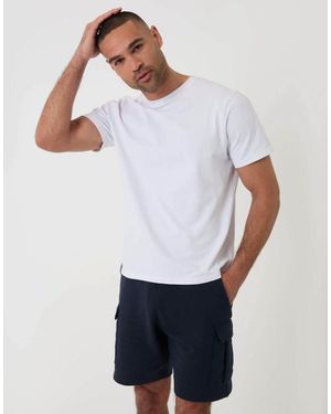 Threadbare Cargo Sweat Shorts - Blue