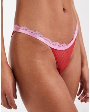 Free People Midweek Thong Brief - Red