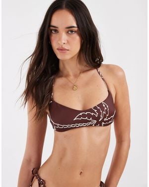 ASOS – brogan cadiz – bikinioberteil - Braun