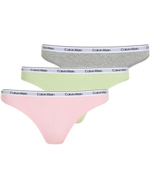 Calvin Klein – modern logo – 3er pack tangas - Mehrfarbig