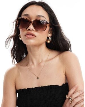 New Look Oversized Round Sunglasses - Natural