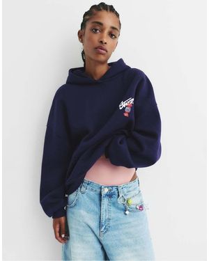 Pull&Bear Stwd Caramel Hoodie - Blue