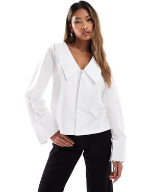 Kaiia – oversize-hemdbluse - Weiß
