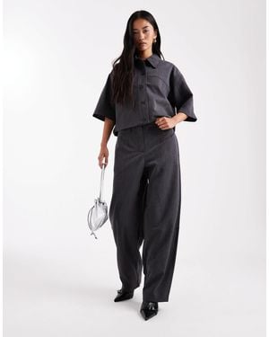 Object High Waist Wide Leg Trouser Co-ord - Black