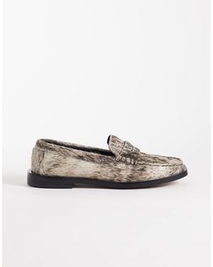 Pompeii UK Mocasines Beis Efecto Piel De Potro Vega De Pompeii-Neutro - Blanco