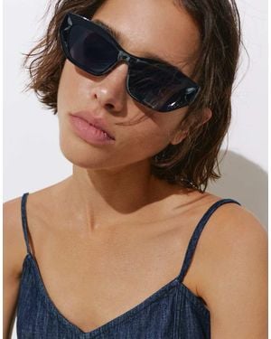 Pull&Bear Occhiali Da Sole Cat Eye Neri Effetto Tartarugato - Blu