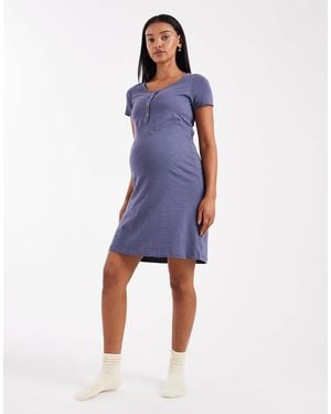 Mama.licious Mamalicious Maternity Nightdress With Nursing Function - Blue