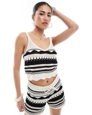 ONLY Crochet Cami Top Co-ord - White