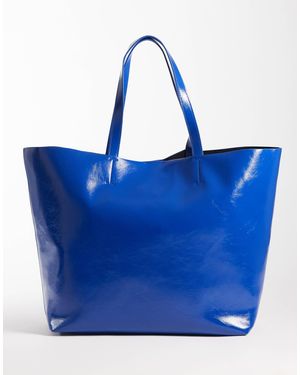 ASOS Oversized Bonded Tote Bag - Blue
