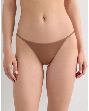 Intimissimi Microfibre G-String With Side Straps - Natural