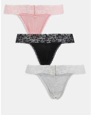 Cotton On Cotton On 3 Pack Lace Comfy Everyday Thong - Multicolour